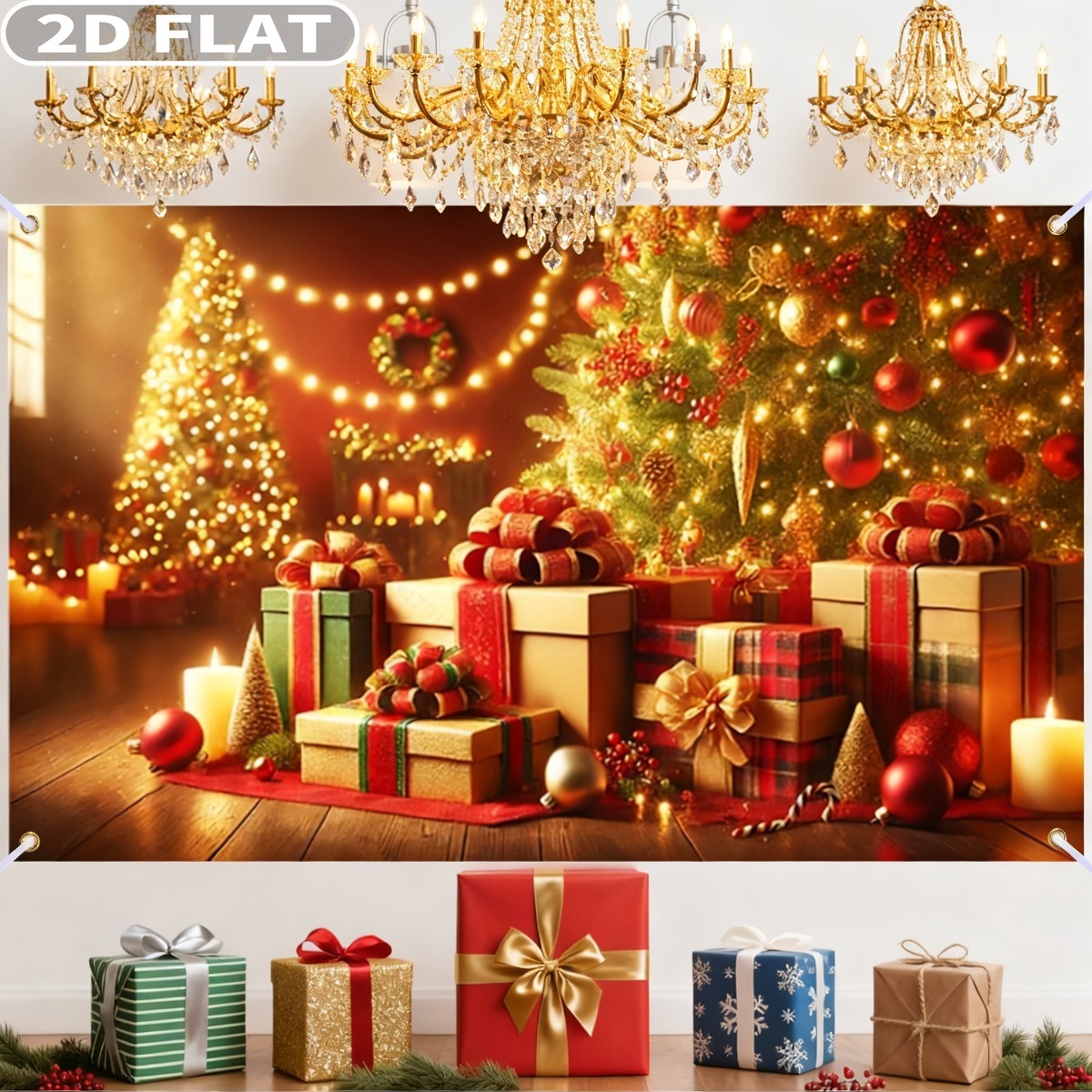 Photography Background - 1 unidad de árbol de Navidad