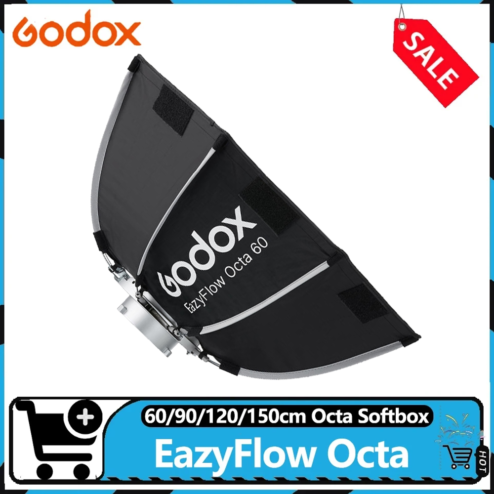 Pop Up Flash Diffuser - Godox EazyFlow Series Octa 60/90/120/150cm Softbox