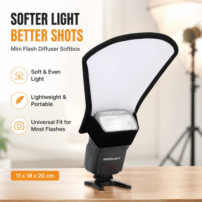 Pop Up Flash Diffuser - Panel de Reflejo de Luz para