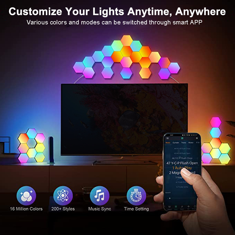 Luz LED hexagonal RGB, luz de  - Pixel Art Led Panel reseña y precio