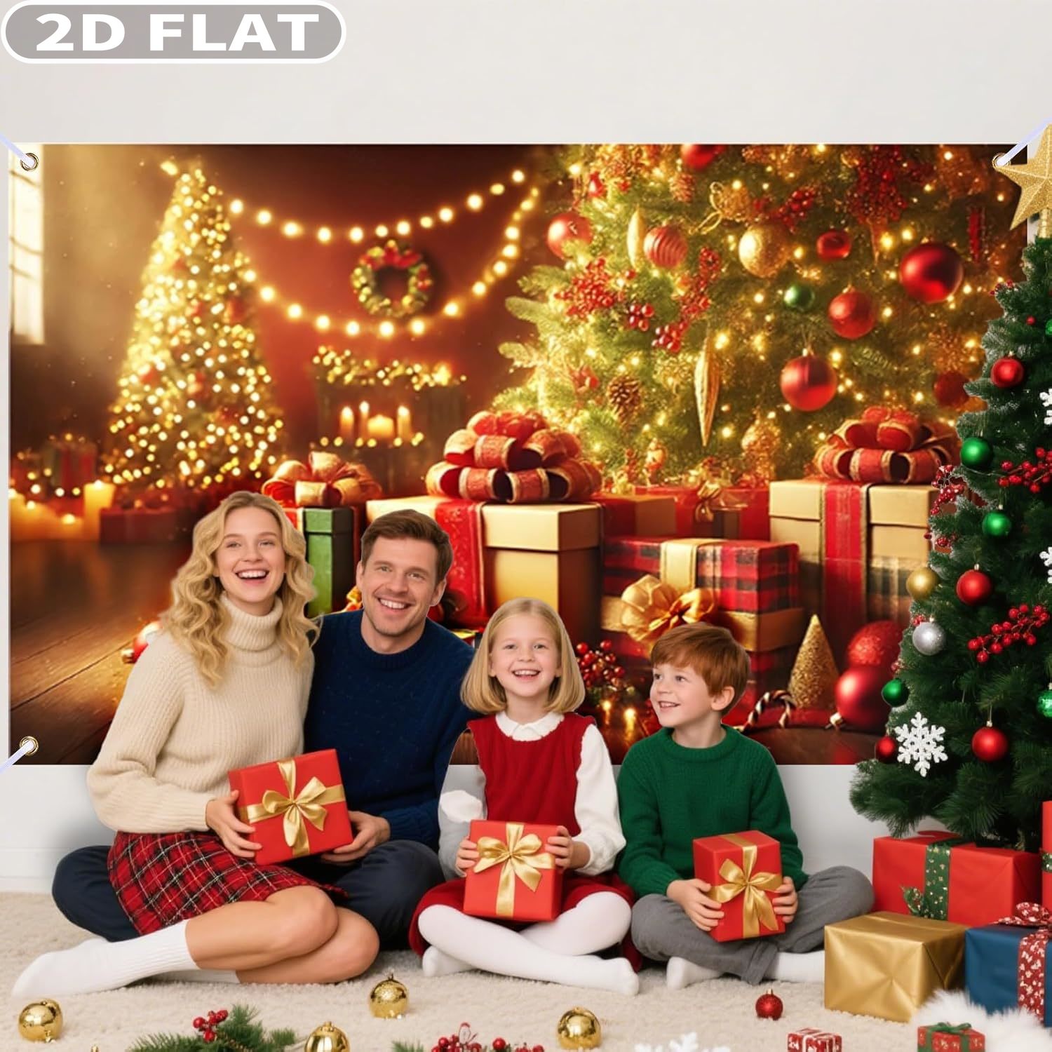 1 unidad de árbol de Navidad y - Photography Background reseña y precio