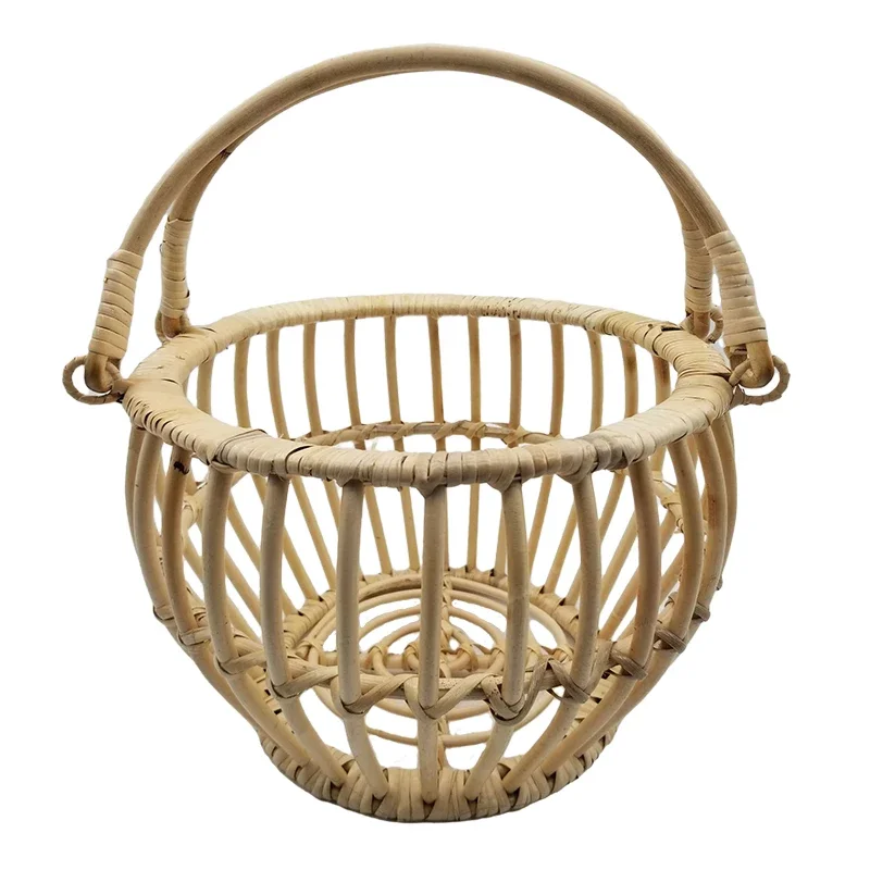 Cesta Redonda de Mimbre Retro  - Photography Pose reseña y precio
