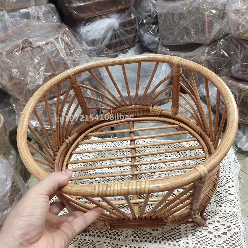 Cesta de Mimbre Retro para Fot - Photography Background reseña y precio