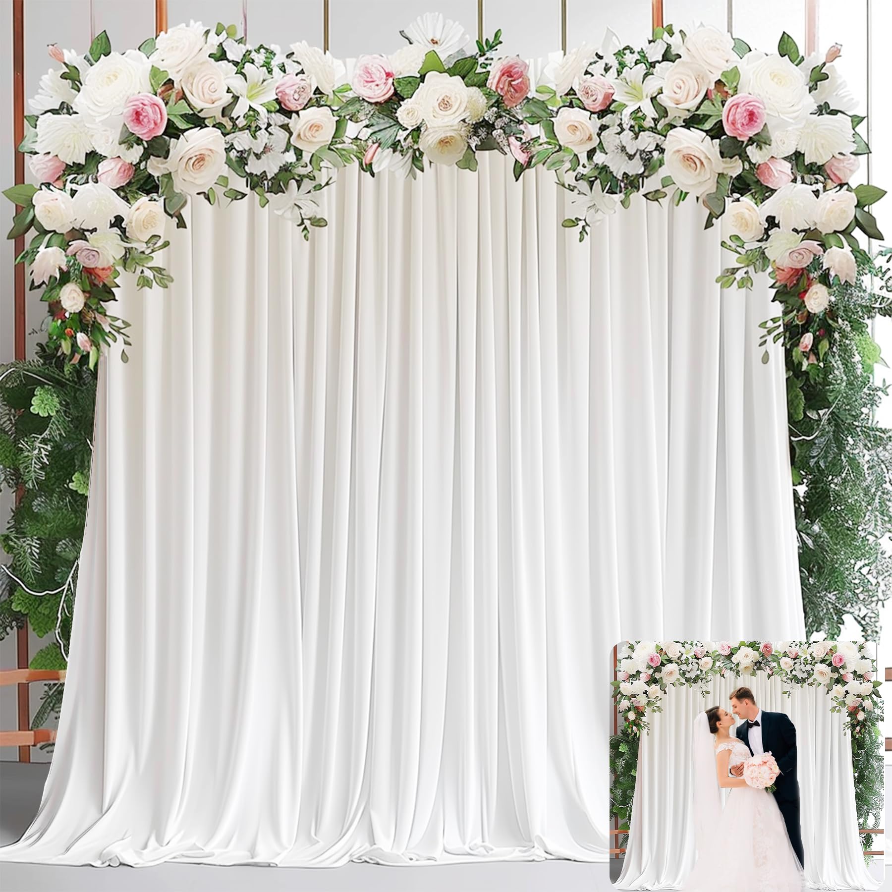 Cortinas de fondo blancas para - Photography Background reseña y precio